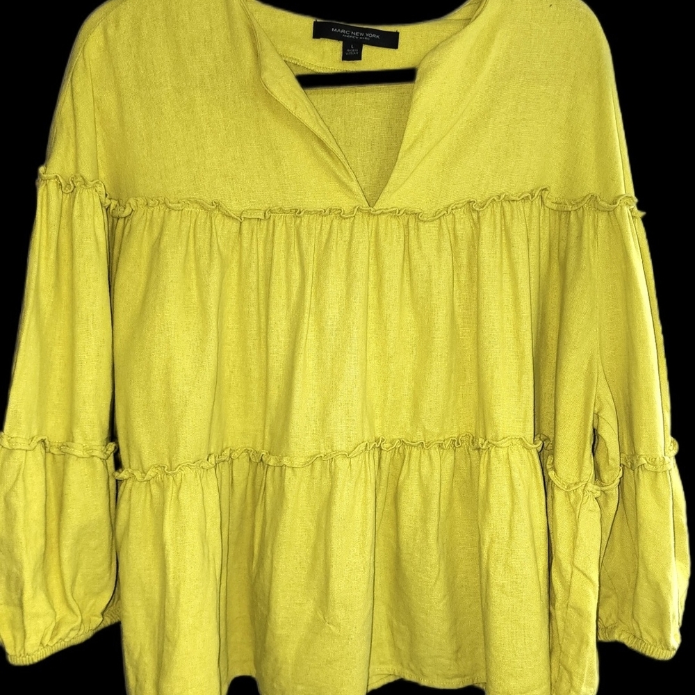 Yellow Ruffled Women's Top - Picture 10 of 10